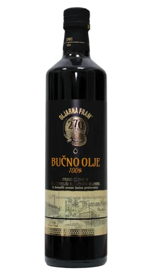 Aceite de calabaza Oljarna Fram. Edición 270 Aniversario. Oljarna Fram Bučno Olje 100% . Proizvedeno v najstarejši slovenski oljarni iz domačih semen lastne proizvodnje