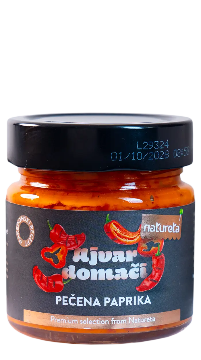 Ajvar casero con pimiento asado Natureta. Ajvar domači. Pečena paprika. Premium selection from Natureta