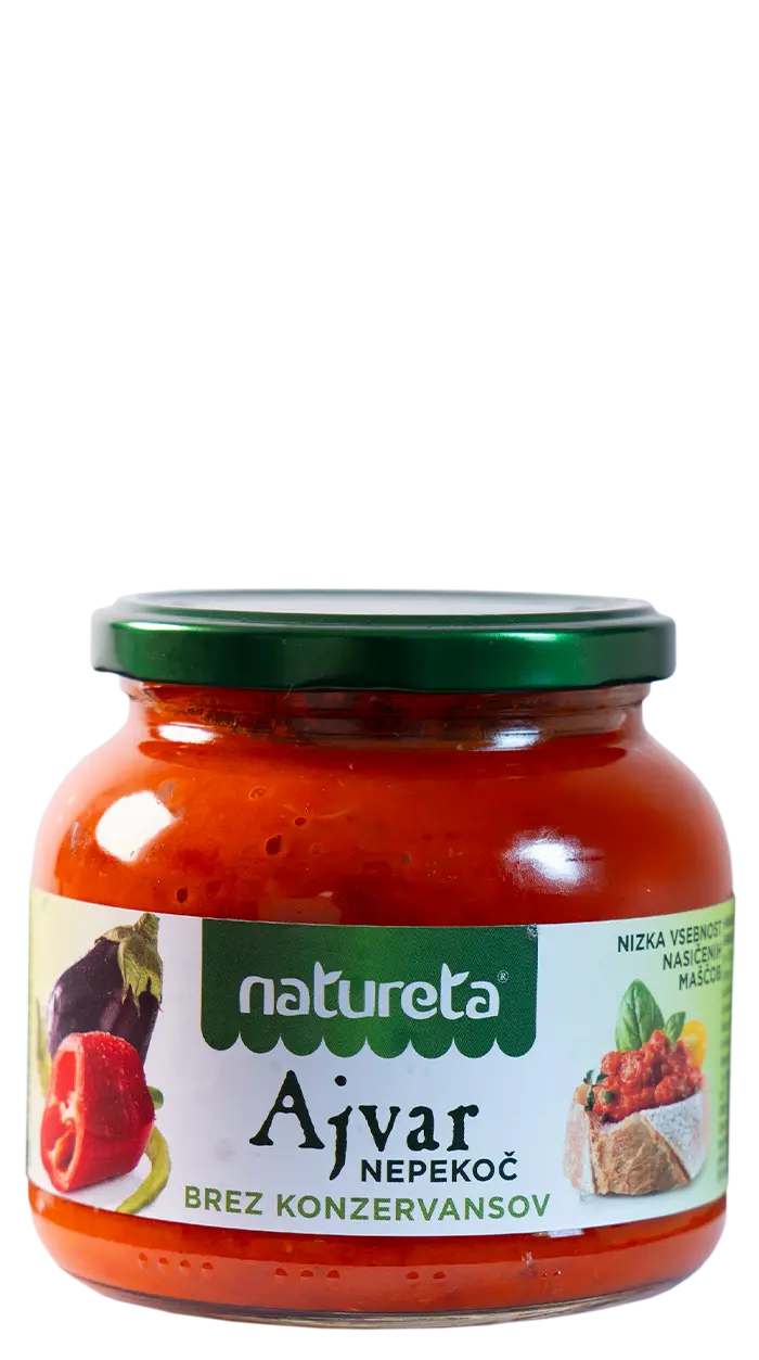 Ajvar no picante Natureta. Ajvar Nepekoč.